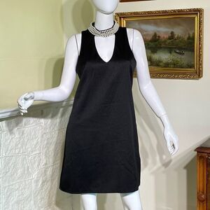 Lulus Black Sleeveless Cocktail Dress Pearl Neckline